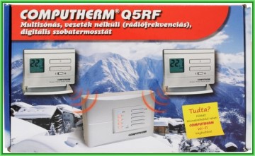 Poza Termostat  multizonal Computherm Q5RF wireless (fara fir), neprogramabil  - pachet de baza cu 2 termostate